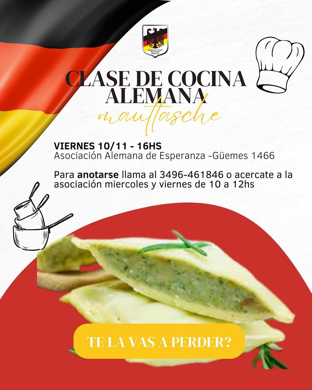 Clase de Cocina Alemana en Asoc Alemana Esperanza